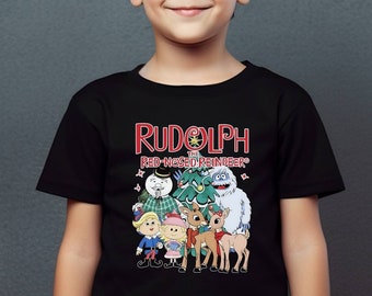 Rudolph T-shirt, Reindeer Shirt, Christmas Shirt, Santa Shirt, Kids Christmas, Gift For Toddler, Family Vacation Shirt, Holiday Shirt