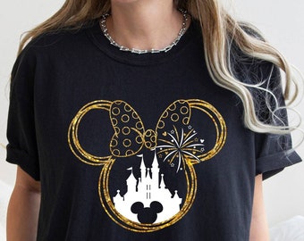 Minnie Mouse T-shirt, Disney Shirt, Comfort Colors, Gift For Her, Happy New Year, Disney Trip Shirt, Holiday Shirt, Vacation Shirt