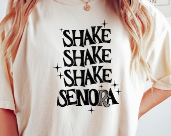 Comfort Colors Shake Señora Shirt, Funny Halloween Dance Tee, Retro Movie Quote T-shirt, Spooky Party Shirt, Gift For Her, Spooky Season Tee