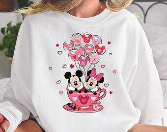 Disney Couple Sweatshirt, Valentines Day Shirt, Mickey Mouse Shirt, Love Shirt, Disneyworld T-shirt, Minnie Mouse Shirt, Gift For Valentine
