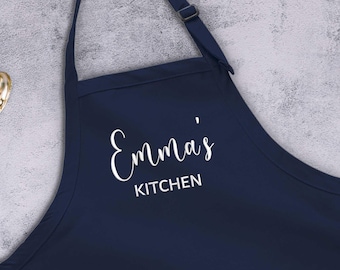 Custom Embroidered Apron, Embroidery Kitchen Apron, Personalized Apron, Cook Name Apron, Custom Chef Apron, Bakery Apron, Cooking Apron