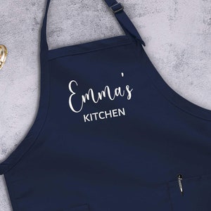Custom Embroidered Apron, Embroidery Kitchen Apron, Personalized Apron, Cook Name Apron, Custom Chef Apron, Bakery Apron, Cooking Apron