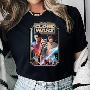 Star Wars The Clone Wars Shirt, Star Wars Animated Series Tee, Darth Maul & Ahsoka Fan Gift, Jedi And Sith Battle Tee, Sci-Fi Movie Fan Gift