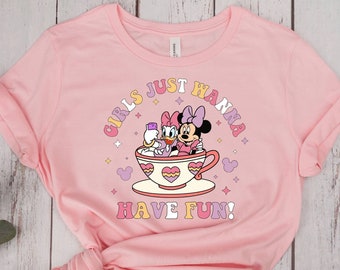 Girls Just Wanna Have Fun T-shirt, Disney Shirt, Girls Squad Shirt, Bachelorette Shirts, Wedding Party Shirt, Bride Team Shirt, Minnie Mouse