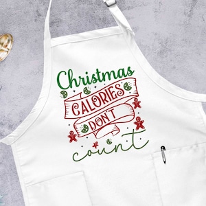 Christmas Apron, Cooking Gift, Funny Sayings, Xmas Party Gift, Cookie Apron, Food Love, Baking Crew, Kitchen Apron, Sarcastic Christmas