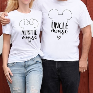 Disney Gift for Aunt T-shirt, Gift for Uncle Shirt, Auntie Mouse Shirt, Uncle Mouse Shirt, Family Vacation Shirt, Disneyland Trip Shirt