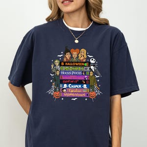 Comfort Colors Halloween Movie Shirt, Retro VHS Horror Stack Tee, 90s Spooky Film T-shirt, Nostalgic Fall Movie Shirt, Gift For Her