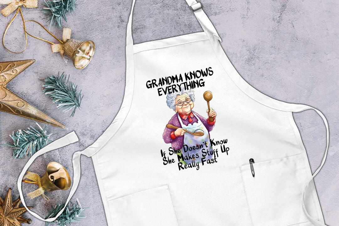 Funny Grandma Apron, Mothers Day Gift for Grandma, Baking Apron, Gift ...