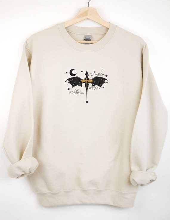 Embroidery Dragon Sweatshirt, Embroidered Fourth Wing Hoodie, Basgiath War College Hoodie, Dragon Kid Sweatshirt, Dragon Rider Sweatshirt