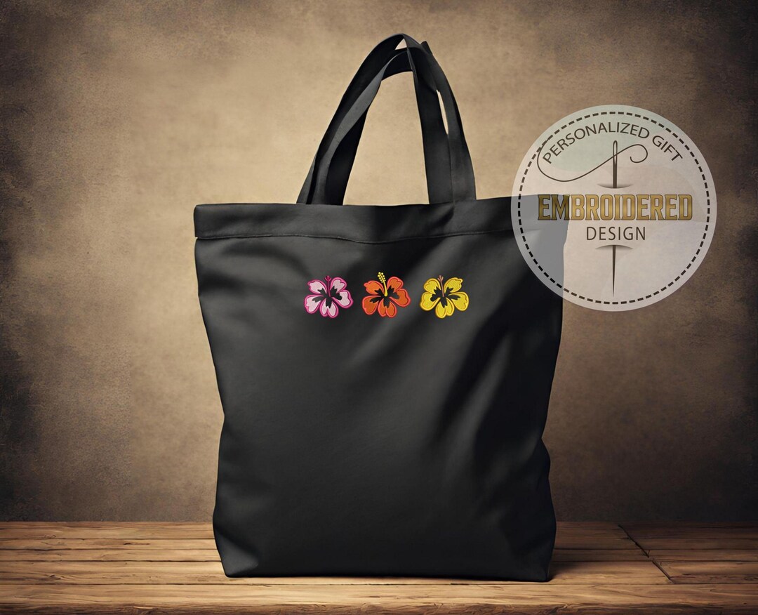 Guam Hibiscus Flowers With Seal Tote Bags main image 0
