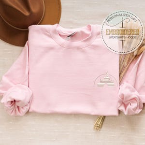 Classic Disney Logo Sweatshirt, Embroidered Personalized Sweater, Minimalist Theme Park Hoodie, Magic Kingdom Outfit, Disney Fan Fashion image 6