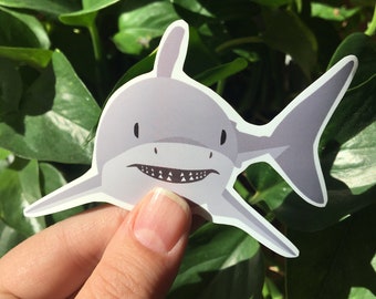 White Shark Vinyl Sticker - Laptop Decal