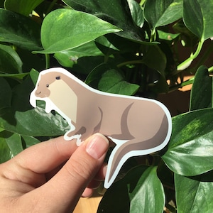 Ottersticker: grote vinylsticker