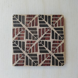 Wood fridge magnet with Inlay