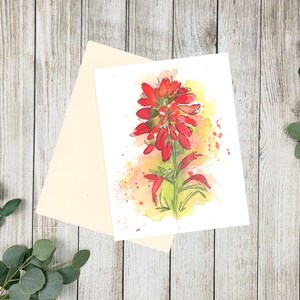 Texas Wildflower Note Card, Watercolor Floral Greeting Card, Blank Inside, Thinking of You Card, Gift Boxed, Nature Lover Gift image 7