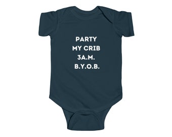 Party at My Crib spädbarnsbody i jersey