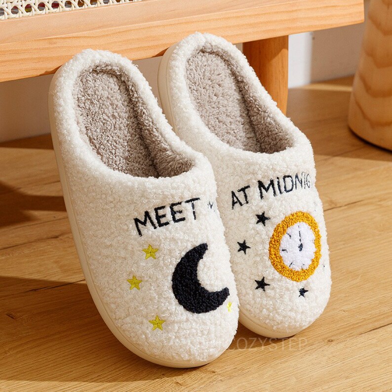 Meet Me at Midnight Slippers Taylor Slippers Cozy Fuzzy - Etsy Canada
