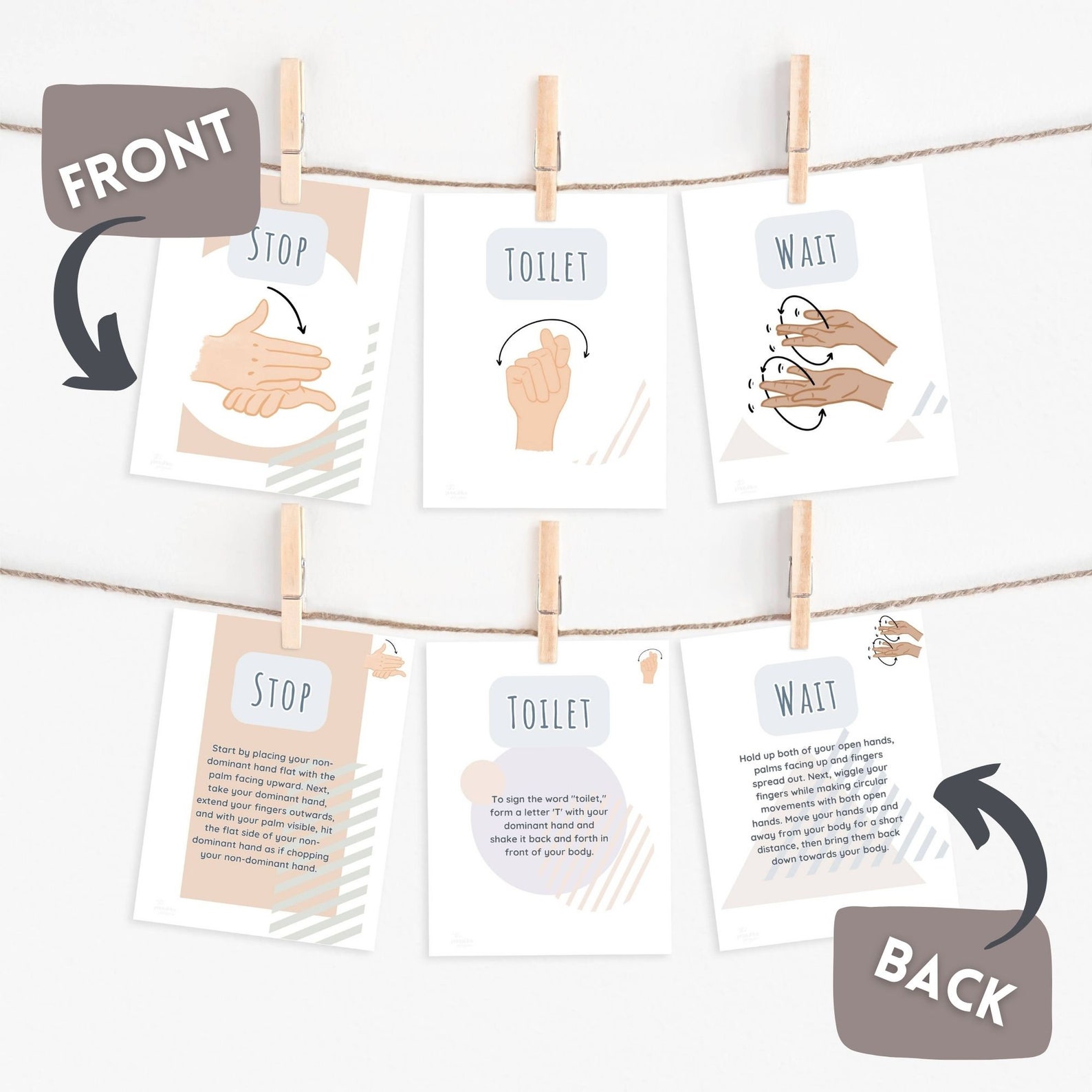 ASL Flash Cards Printable Baby Toddler Kids Prints Education Poster ...