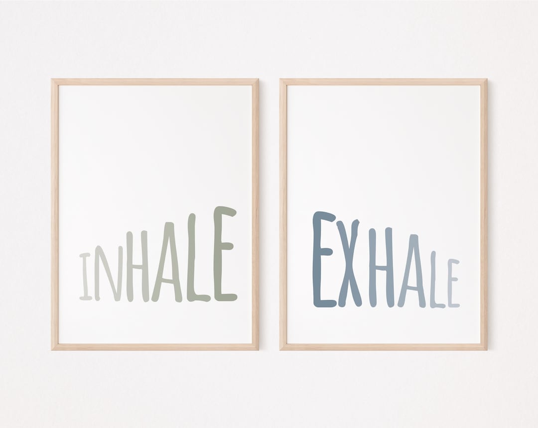 Inhale Exhale Breathing Exercise Visual Poster Self-regulation Stress ...