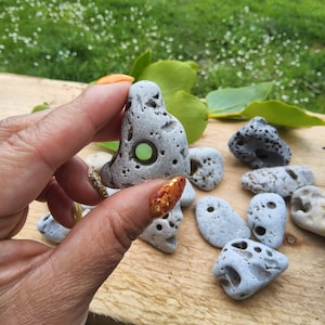 Natural Irish hag stone, witch stone, fairy stone, seer stone, stone with hole, pick your favourite size