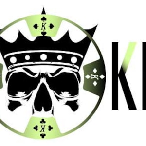 Custom Poker Chip SVG Design - Skull and Letters Graphics