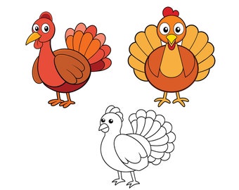 Turkey SVG, Turkey Clip Art, Turkey Cricut svg, Turkey Outline svg