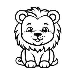 Lion ClipArt svg, Lion Cricut svg, Lion outline svg