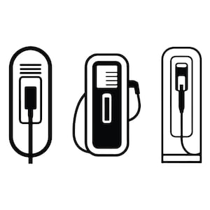 Electric vehicle charging station svg , logo , icon