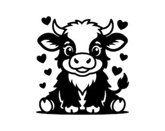 Hereford Bull SVG PNG JPG - White Face Cattle Clipart - Show Steer Vector