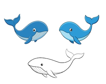 Whale SVG, Whale Clip Art, Whale Cricut svg, Whale Outline svg