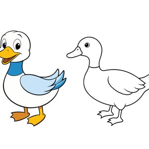 Duck SVG, Duck Clip Art, Duck Cricut svg, Duck Outline svg