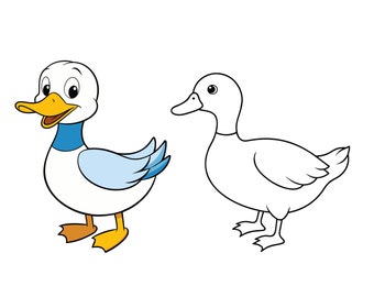 Duck SVG, Duck Clip Art, Duck Cricut svg, Duck Outline svg