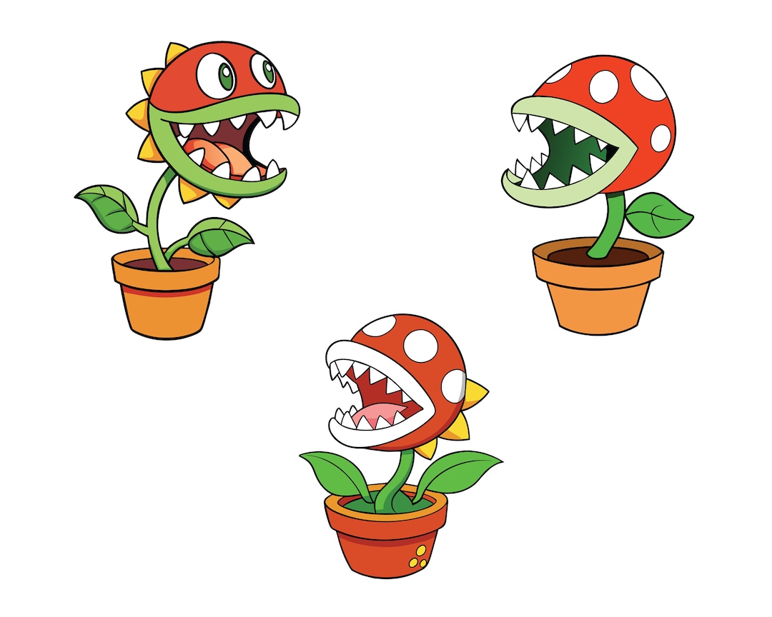 Piranha Plant SVG - Etsy
