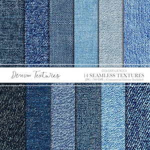Seamless Denim Textures | Blue Denim Fabric Seamless Pattern | Digital Paper | Seamless Tiles | Background Images