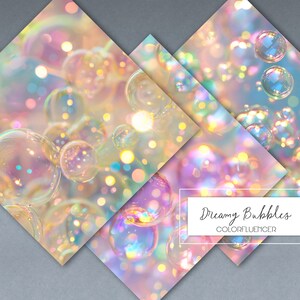 Bubbles Backgrounds | Dreamy Bubbles | Digital Paper | Sublimation ...