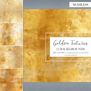 Seamless Metallic Gold Patterns | Golden Textures | Seamless Pattern | Create sublimation designs, backgrounds, invitations, and more
