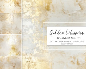 Golden Backgrounds | Golden Whispers | Digital Papers | Invitation Background | Seamless Pattern | Elegant, Modern, Minimalistic, Shimmery