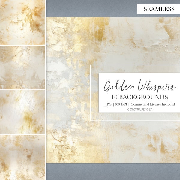 Golden Backgrounds | Golden Whispers | Digital Papers | Invitation Background | Seamless Pattern | Elegant, Modern, Minimalistic, Shimmery