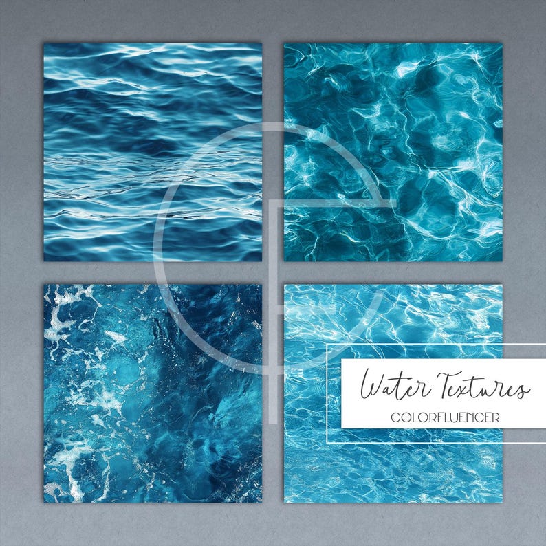 Water Backgrounds | Ocean Water Seamless Patterns | Digital Papers ...