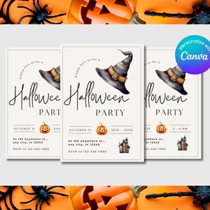 Halloween Party Invitation, Halloween Costume Party Invitation, Instant Download, DIGITAL Printable EDITABLE Invite 5x7 in - Edit Today!