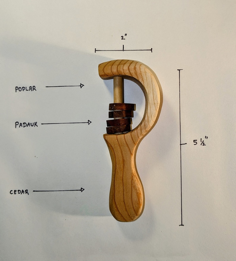 Heirloom Wooden Baby Rattle - Etsy