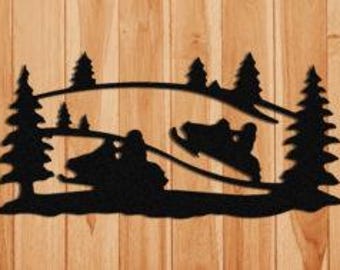 Snowmobile Wall Hanging Signs Indoor or Outdoor Decor