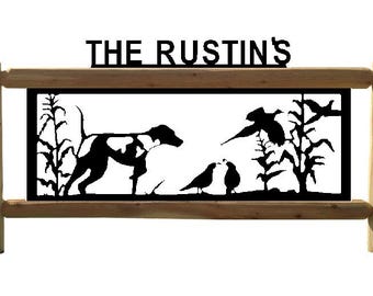 Personalized English Pointer Quail and Pheasant Hunting Lawn Sign