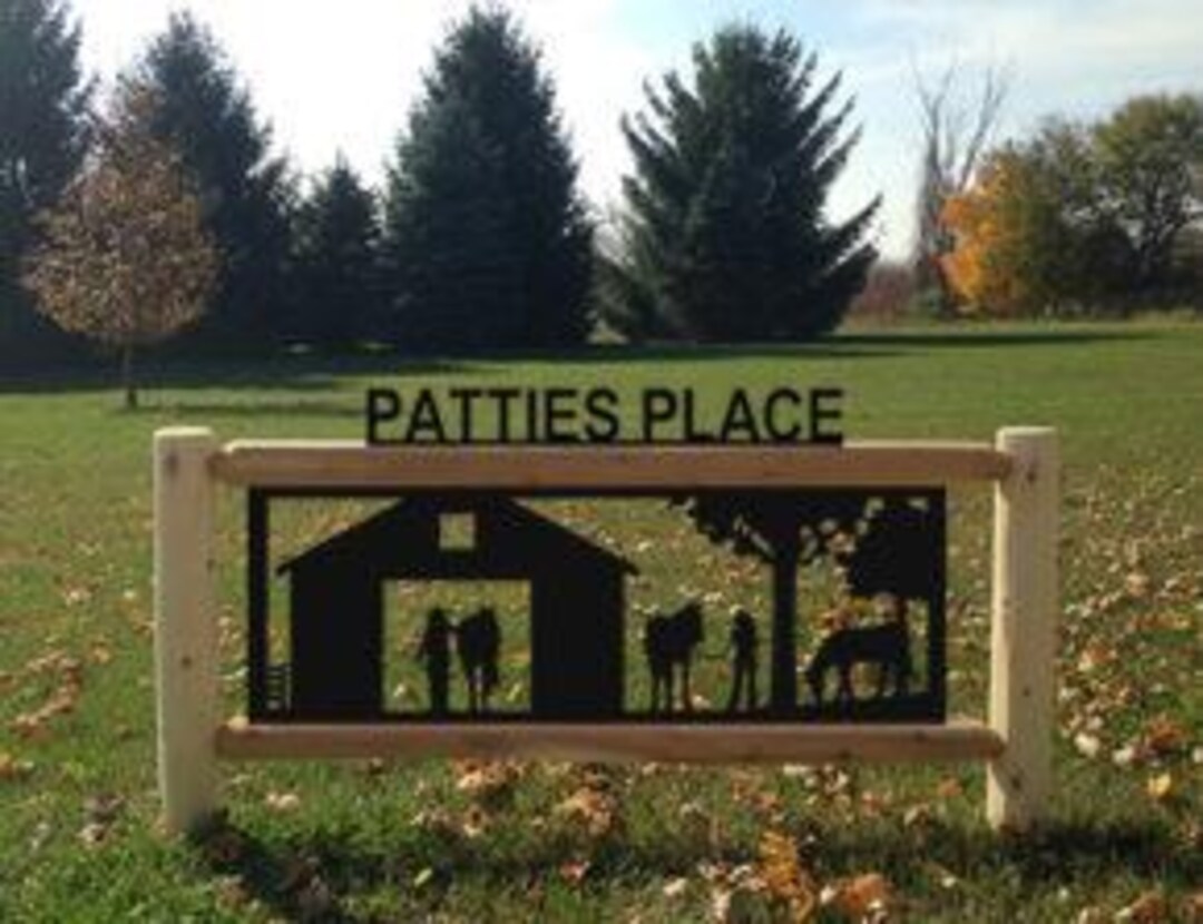 Personalized Farm, Ranch and Animals Cedar Log Outdoor Sign Decor - Etsy