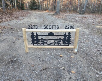 Personalized Campfire Cedar Log Outdoor Sign