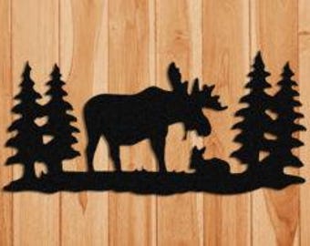 Moose Wall Hanging Signs Indoor or Outdoor Decor