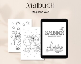 Coloring Book Magical World, Coloring Book, Printable PDF