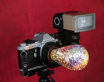 Pentax ME F 35mm film floor standing or Desk camera lamp (Steampunk)