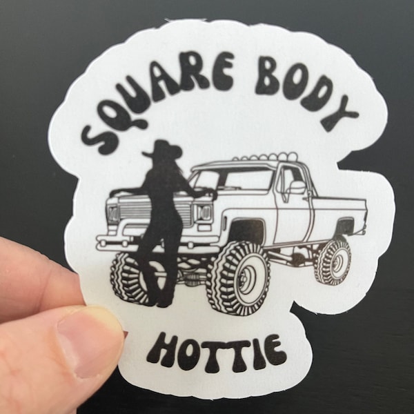 Square Body Hottie Sticker