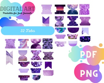 32 Colorful Journal Tabs: Printable Dividers for Easy Navigation